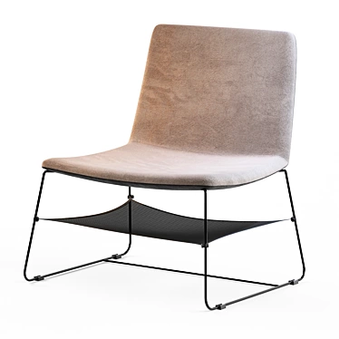 Petra Sled Base Armchair: Modern Elegance 3D model image 1 