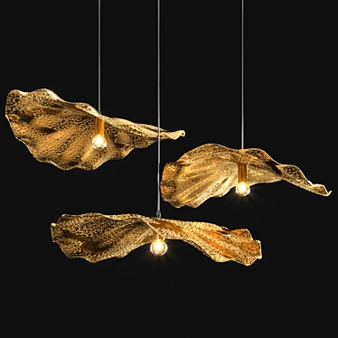 Chic Lotus Leaf Pendant, 70cm 3D model image 1 