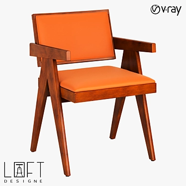 Modern Tiko Leather Chair 3D model image 1 