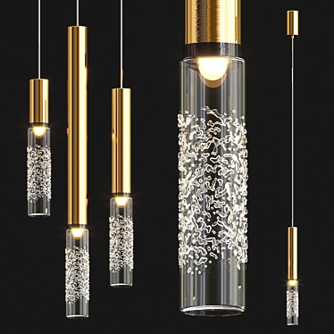 Modern Glass Pendant Lighting Solution 3D model image 1 