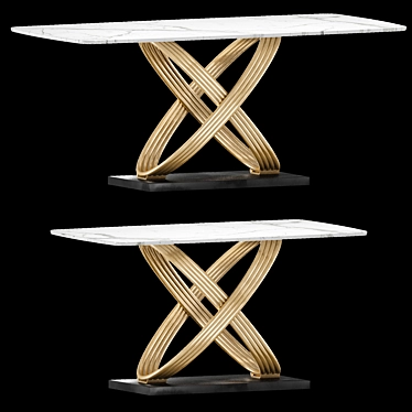 Designer Marble Table Lalume 3D model image 1 