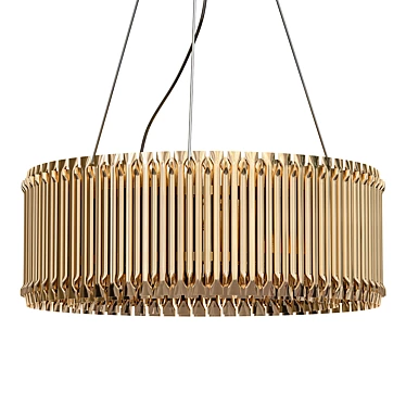 Elegant Round Suspension Light 3D model image 1 