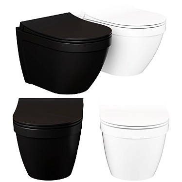 Vitra S50 Wall-Mounted Toilet 3D model image 1 