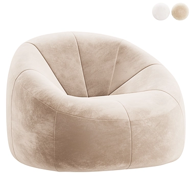 Modern Cozy Pumpkin Armchair 3D model image 1 