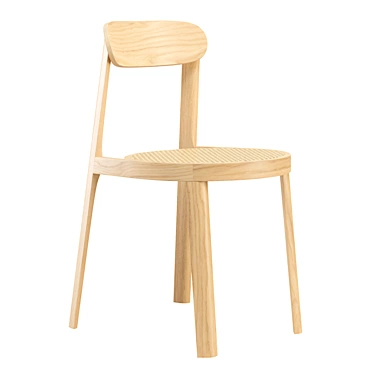 Brulla Stackable Wooden Chair 3D model image 1 