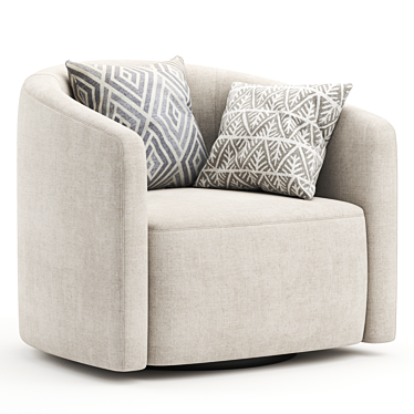 Modern Swivel Armchair Mila 3D model image 1 