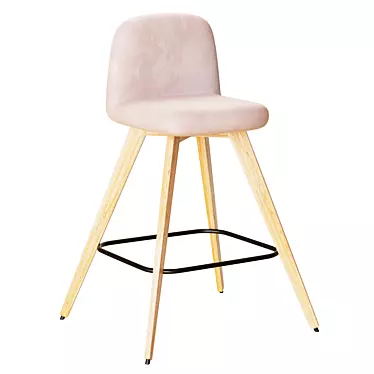 Modern Half-Bar Stool Conny 3D model image 1 