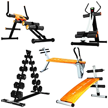  3D Gym Equipment Model [562K] 3D model image 1 