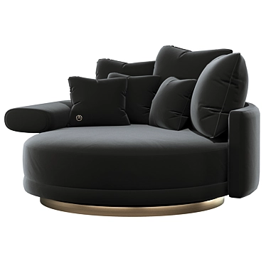 Luxence Jet Sectional Armchair: Elegant Luxury Seating 3D model image 1 