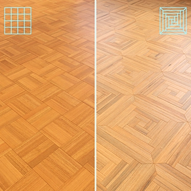 Wood Flooring 3D Model Kit 3D model image 1 