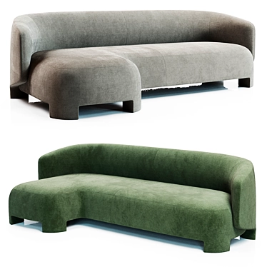 Elegant TARU Sofa by Ligne Roset 3D model image 1 