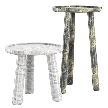  Marble Round Coffee Table 3D model image 1 