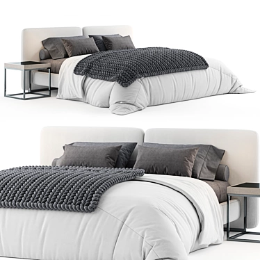 Modular Tatlin COver Minotti Bed 3D model image 1 