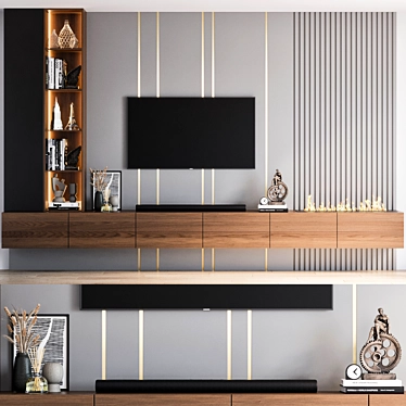 Modern TV Wall Entertainment Center 3D model image 1 