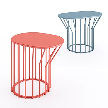 Colorful Steel Outdoor Coffee Tables 3D model image 1 