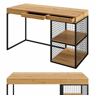 Sleek GRID Desk by mLOFT 3D model image 1 