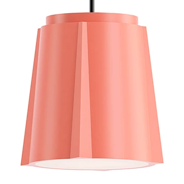 Gloss Blush Ceramic LED Pendant 3D model image 1 