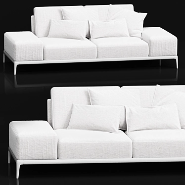 Sleek Park Sofa by Poliform 3D model image 1 