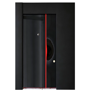 Modern Villa Glass Entrance Door 3D model image 1 