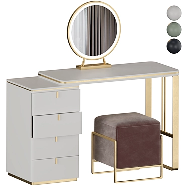 Elegant Capri Vanity Set 3D model image 1 