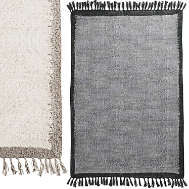 Border Shaggy Rug, Urban Chic 3D model image 1 