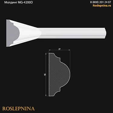 Gypsum Molding MG-4200D by RosLepnina 3D model image 1 