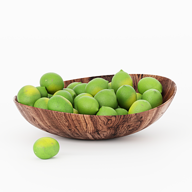 BN Wooden bowl with lemons