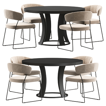 Contemporary Quadrota Dining Table 3D model image 1 