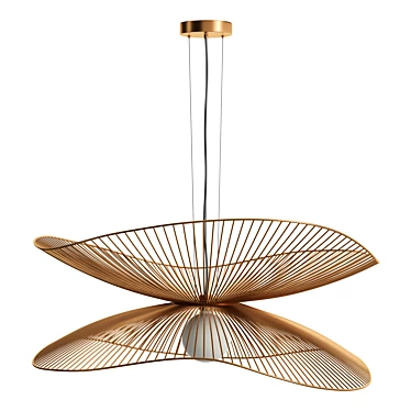 Elegant Libellule Pendant Light 3D model image 1 