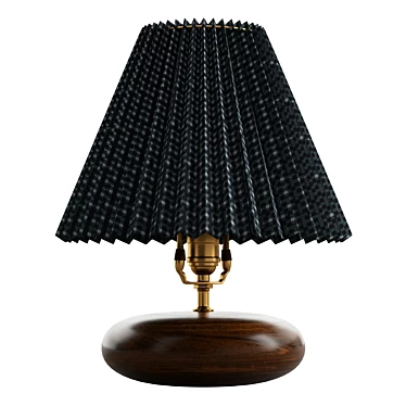 Elegant Wood Lamp Base 3D model image 1 