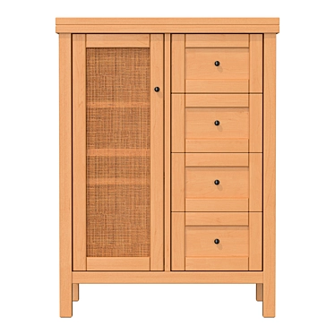 Classic Pine Gabin Dresser, 72x97x45 cm 3D model image 1 