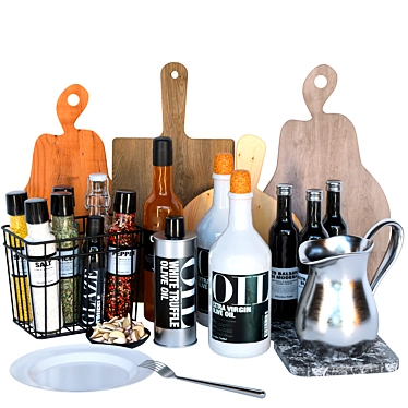 Kitchen Utensils Spice Collection 3D model image 1 