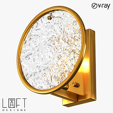 Modern Metal and Glass Wall Sconce 3D model image 1 