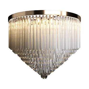 Retro Murano Ceiling Light Fixture 3D model image 1 