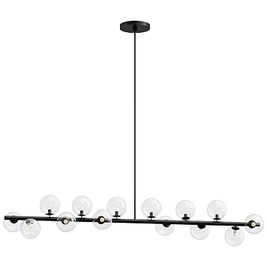 Sleek Adler Linear Chandelier 3D model image 1 