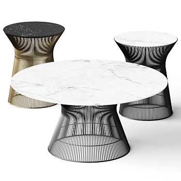 Platner Coffee Table Vray Rendered 3D model image 1 