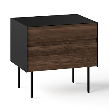 Sleek Modern Nightstand Table 3D model image 1 