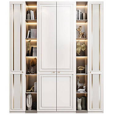 Elegant Neoclassical Wardrobe 07 3D model image 1 