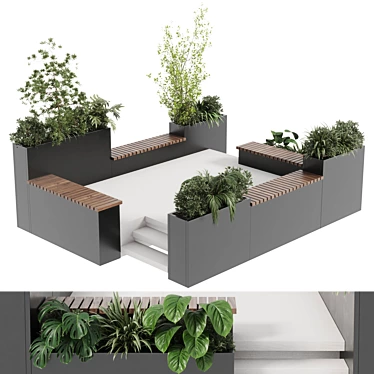 Roof Garden Furniture Set Max 3D model image 1 