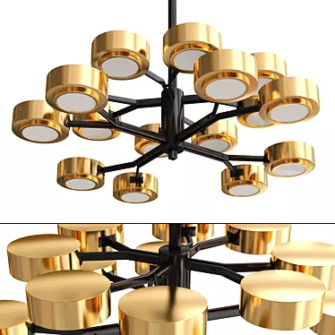 Elegant Arterios Jalen Chandelier 3D model image 1 