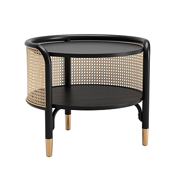 Modern Cane Side Table: MOS 3D model image 1 