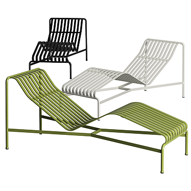 Urban Elegance: Palissade Chaise Longue 3D model image 1 