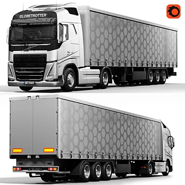 Detailed Volvo FH16 Truck Model 3D model image 1 