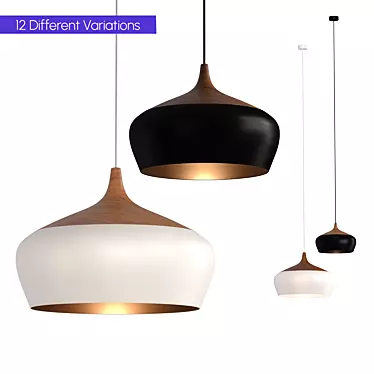 Scandinavian-inspired Coco Pendant Light 3D model image 1 