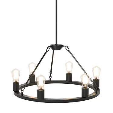 Modern Farmhouse Chandelier | Linea di Liara 3D model image 1 