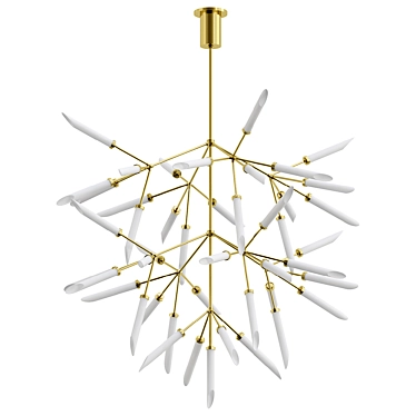 Elegant Spur Grande Chandelier LED 3D model image 1 