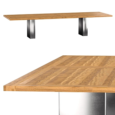 Doble Teak Table Modern Design 3D model image 1 