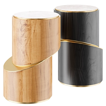  Modern Round End Table 3D model image 1 