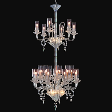 Elegant Crystal Chandelier Mille Nuits 3D model image 1 