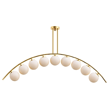 Modern Arc Ceiling Lamp Design 3D model image 1 